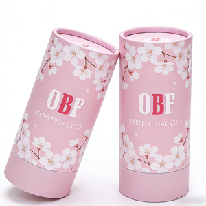 Scatola per Coppetta Mestruale Cilindrica Personalizzata con Logo <span class=keywords><strong>OBF</strong></span>, in Materiali Riciclati, Monouso/Riutilizzabile, Colore Personalizzabile - Product Image 4