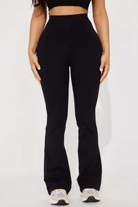 High Waist Tummy Control Flare Yoga <b>Pants</b> Seamless High Stretch Bootcut Leggings Women Soft Stretch Flared Workout <b>Pants</b> - Product Image 2