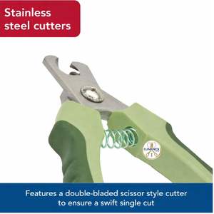 Coupe-ongles professionnels pour chien en acier inoxydable, lame à bout arrondi, design ciseaux pour droitiers, manche court pour le toilettage et l'entretien des griffes - Product Image 2