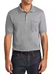 Camiseta polo clásica de algodón y poliéster para hombre, de corte clásico, con bolsillo, de mezcla gruesa, color liso, básica, de moda de verano, sin etiqueta, lista para usar. - Product Image 3