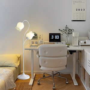 <span class=keywords><strong>Lampe</strong></span> <span class=keywords><strong>sur</strong></span> <span class=keywords><strong>pied</strong></span> en forme de fleur, 3 températures de couleur, <span class=keywords><strong>lampe</strong></span> vintage en forme de fleur, 3 têtes, lampes mignonnes pour salon, chambres à coucher - Product Image 2