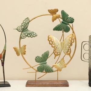 <b>Modern</b> Wooden Base Metal <b>Table</b> Object Bedroom Decor Piece Ideal For <b>Dressing</b> <b>Table</b> And Side <b>Table</b> Aesthetic Styling From India - Product Image 3