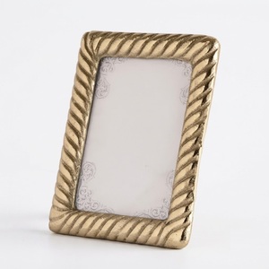 Wholesale Antique <b>Gold</b> Metal Photo <b>Frame</b> Luxury Twisted Rope Border Picture <b>Frame</b> for Tabletop Home Decor & Wedding Gifts - Product Image 1
