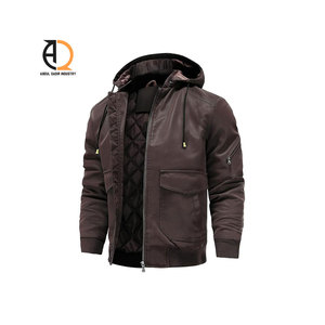 Proveedor de Chaquetas de Cuero Tipo Bomber Personalizadas OEM, Chaqueta de Cuero para Hombre - Product Image 3