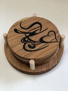 Premium Wooden Beverage Coasters Handmade Wood Cup <b>Mat</b> for Dining Table Kitchen <b>Bar</b> Coffee Shop Decor - Product Image 2