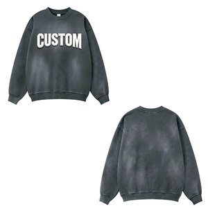 Custom <b>Printed</b> Crew Neck <b>Sweatshirt</b> Women 100% Cotton Knitted Puff Letter Front Autumn Regular Fit Full Sleeve - Product Image 2