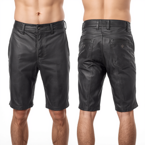 Pantalones Cortos de Gamuza Vacuna Genuina para Hombre, Color Gris Carbón, Estilo Bávaro, Transpirables, de Secado Rápido, Cintura Elástica, Estilo Urbano, Sin Marca - Product Image 2