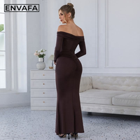 Robe de soirée personnalisée en polyamide, écologique, de luxe, vintage, pour femme, style bandeau, épaules dénudées, coupe ajustée, robe de bal longue