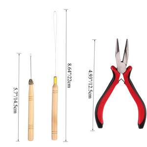 500 Piezas Kit Profesional de Herramientas para Extensiones de Cabello, Alicates Negros para Retirar Anillas de Silicona y Dispositivo de Gancho para Micro Anillas - Product Image 3