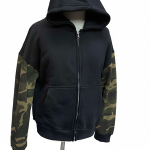 Sweat à capuche zippé pour homme, très demandé par les fabricants, 100% coton molletonné 450 g/m², confortable et respirant. - Product Image 3