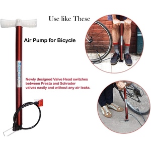 Bomba de Aire Portátil Resistente y Ligera de 55 cm con Material de ABS y Acero Inoxidable para Inflar Neumáticos en Casa, Deportes y Viajes - Product Image 4