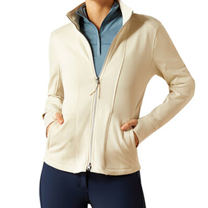 Nouvelle veste d'équitation zippée pour femme 2025, en polaire chaude, décontractée, entièrement zippée, en polyester et élasthanne - Product Image 1