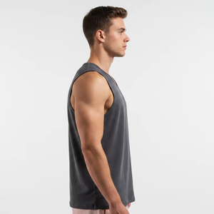 Nouveau Débardeur de Sport Respirant Tendance 2026 pour Hommes – Vêtements de Fitness Musculation Grande Taille Tricotés Imprimés – Vente en Gros - Product Image 3