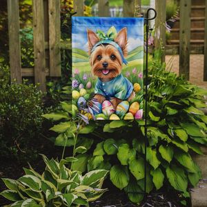 Silky Terrier Easter Egg Hunt Bandera decorativa para patio Buzón multicolor Bandera de jardín Banner para ilustraciones de patio para tamaño de jardín - Product Image 2