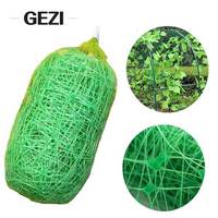 Filet de soutien pour plantes en jute, treillis de jardin en maille plastique avec piquets pour plantes grimpantes, melon amer, rouleau de 2m x 5m