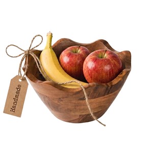 Teak Wood wooden <b>bowls</b> and fruit <b>bowls</b> OEM Custom Wholesale | Aqdus Saleem India - Product Image 1