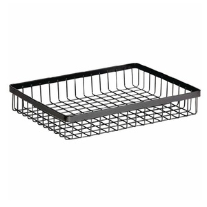 Cesta de Almacenamiento Decorativa para el Hogar, de Malla de Alambre de Hierro con Asas, Rectangular, Acabado en Latón Dorado, Organizador Metálico para Cocina y Baño - Product Image 6