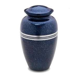 Urnas Metálicas con Acabado de Granito Azul para Cenizas, Urnas Conmemorativas Clásicas para Adultos, Urnas de Cremación de Metal Premium - Product Image 1