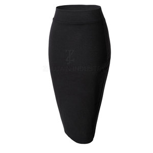 Jupe crayon slim fit pour femme, jupe midi élégante, taille haute, tissu extensible, pour le bureau, les affaires et les occasions décontractées - Product Image 3