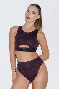 Tenue de danse polo pour femme à col montant, bas taille haute, mode estivale, vêtements d'entraînement, tissu extensible confortable, performance OEM - Product Image 3