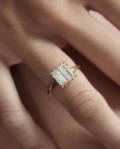 Arin Lab Grown Diamond CVD avec IGI 2.52ct F VVS-VS Brilliant Cut 14k Yellow Gold Fashion Jewelry Rings for Girls - Product Image 4