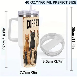 Custom Logo Stainless Steel Tumbler 40oz Insulated Travel Mug For <b>Coffee</b> Tea Drinks - Product Image 4