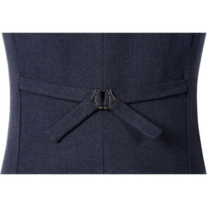 Chaleco de Tweed Cruzado Personalizado para Hombre, Chaleco Premium con Diseño Espigado, Chaleco de Traje Clásico para Bodas y Eventos Formales - Product Image 3