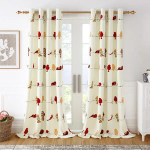 Rideaux de porte en coton de qualité supérieure, panneaux élégants imprimés/brodés, parfaits pour la chambre à coucher, le salon - Product Image 2