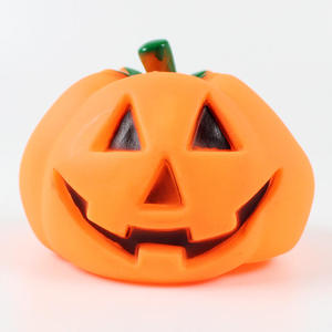 Eco-Friendly Pumpkin Rubber Halloween Pet Chew Toy Interactive Squeaky Outdoor <b>Fun</b> Size with Rubber Sound for Dogs Cats - Product Image 3