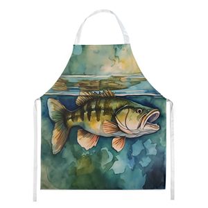 Unisex Large Multicolor Smallmouth Bass <b>Apron</b> for Cooking Baking Crafts <b>Gardening</b>-for Adults Men and Women - Product Image 1