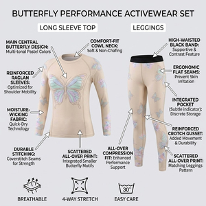 Conjunto Deportivo de Compresión para Mujer, Material Transpirable, Diseño 2 en 1 con Estampado de Cerezas, para Entrenamientos en el Gimnasio y Deportes de Invierno - Product Image 6