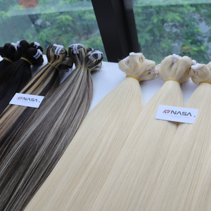 Caliente venta al por mayor trama virgen Super doble dibujado largo recto vietnamita pelo crudo blanco color oscuro - Product Image 5