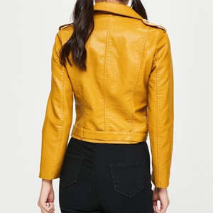 New Trendy Women's New Skin Cropped <b>Leather</b> <b>Jacket</b> High Quality Fashionable Layering Piece with Rivet Decoration <b>Jacket</b> - Product Image 5