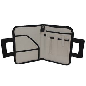 10 Oz Laminated Cotton Canvas Jute Combination Promotional Conference <b>Folder</b> Organizer With Customize Logo for Corporate Gifting - Product Image 3