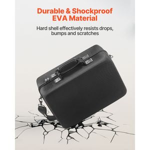 Custodia da trasporto antiurto in silicone e PC per PS5 Slim, borsa da viaggio in EVA con rivestimento interno morbido e divisori imbottiti per protezione extra - Product Image 2