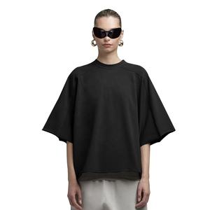 Women's Short Sleeve Cotton Jersey T-Shirt Casual Solid Color Regular Fit Knitted Plain Dyed <b>Top</b> - Product Image 1