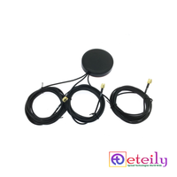 Antenne magnétique ETEILY ET-GSWI43M-1L3-SMS80M LTE Combo GSM/Wi-Fi/433MHz avec câble RG174 (3 m) et 3 connecteurs mâles