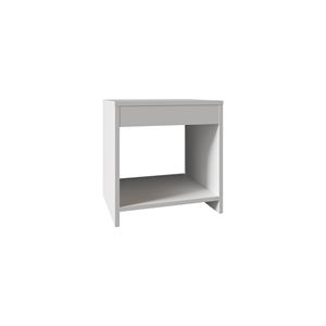 Comodino bianco alto 16,5 pollici con 1 ripiano spazioso - Product Image 2