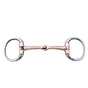 Bocados de acero inoxidable duraderos con logotipo personalizado para equitación, tipo Eggbutt, con junta de cobre tipo Corkscrew, equipo óptimo para caballos. - Product Image 1