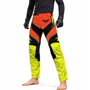 Pantalon de moto tout-terrain personnalisé MX pour hommes, pantalon de course de moto tout-terrain, équipement de conduite ATV Enduro avec protections renforcées aux genoux - Product Image 1