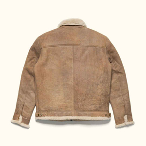 Men's <b>Genuine</b> Leather Sherpa Lined Eco-Friendly Bomber Jacket Waterproof Breathable Winter Outerwear Customized Option 6XL - Product Image 2