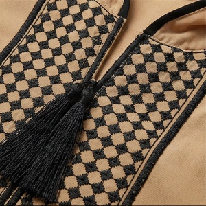 Abaya Musulmana Modesta para Mujer al por Mayor, Estilo Clásico Abierto, Adornos de Perlas, Color Personalizado, Diseño Sencillo y Elegante - Product Image 4