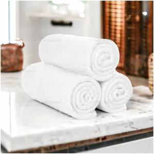 Serviette de bain en coton blanc de luxe 600 GSM, épaisse et moelleuse, pour spa - Product Image 1