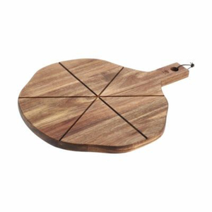 Tabla Redonda de Madera de Acacia Personalizable con Asa para Pizza, Queso y Aperitivos, Ecológica, para Uso en la Cocina - Product Image 2
