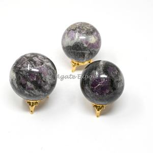 Prix pas cher pierre naturelle cristal guérison poli fraise Quartz boule de cristal sphère Fengshui décor - Product Image 6