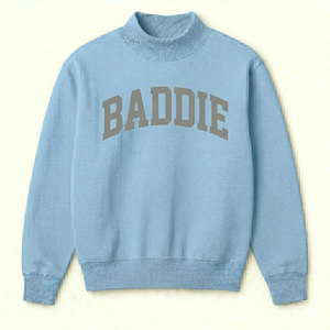 Sweat-shirt col montant minimaliste confortable, coupe oversize, en molleton de coton, chaud pour l'hiver, style streetwear décontracté - Product Image 1