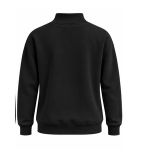 Black <b>Women</b> Turtleneck Sweatshirt <b>Long</b> Sleeve Pullover Loose Fit Fleece High Neck Casual Winter Streetwear Fashion <b>Jumper</b> Top - Product Image 2