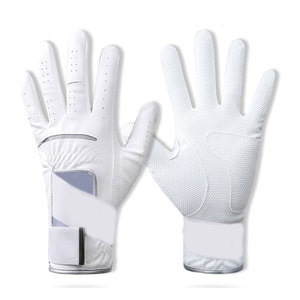 Gant de golf pour homme, main droite, en cuir véritable, antidérapant, fermeture auto-agrippante - Product Image 4