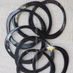 Falak World Export's Handmade 100% Natural Buffalo Horn Cuff Customized Fashion Decorative Bangles - Product Image 6