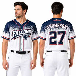 Maillot de baseball personnalisé en gros, marque privée, manches courtes, 100 % polyester, uniforme sportif avec nom et numéro personnalisés - Product Image 5